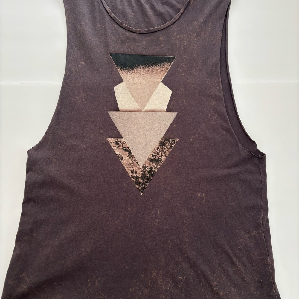 Scotch & Soda Dark Brown Geometric Muscle Tee